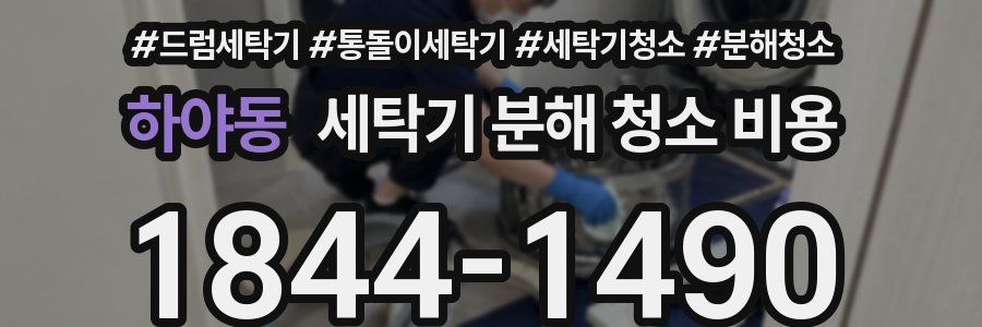 하야동 세탁기 분해 청소 비용