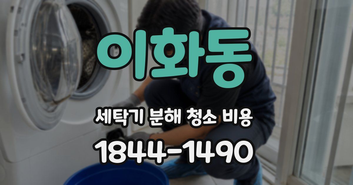 이화동 세탁기 분해 청소 비용