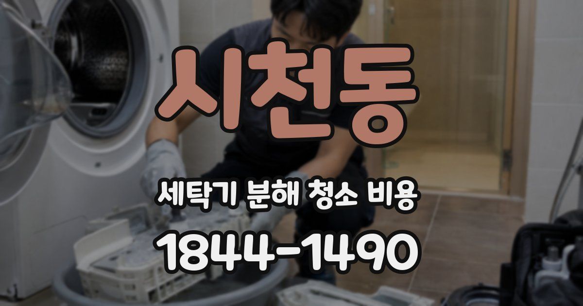 시천동 세탁기 분해 청소 비용