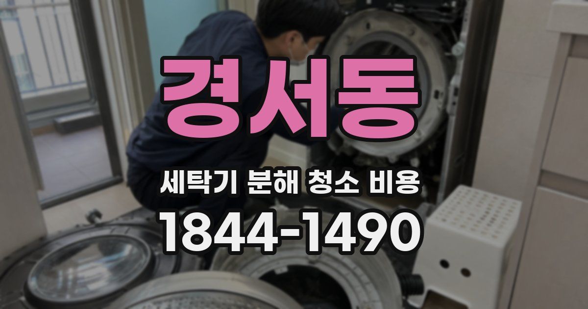 경서동 세탁기 분해 청소 비용