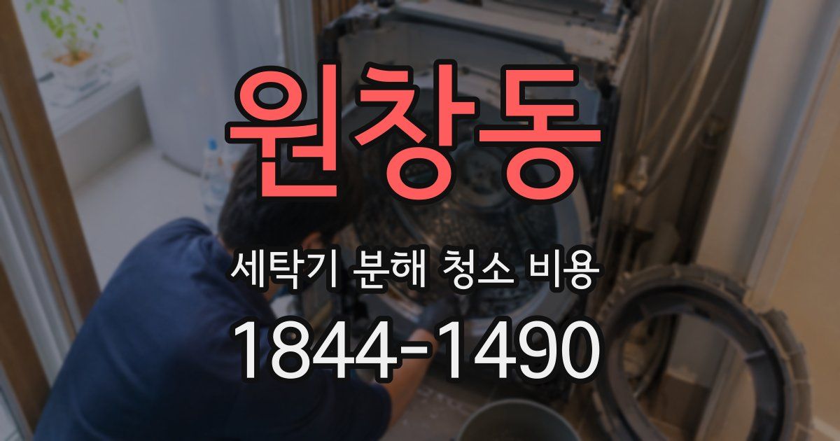 원창동 세탁기 분해 청소 비용