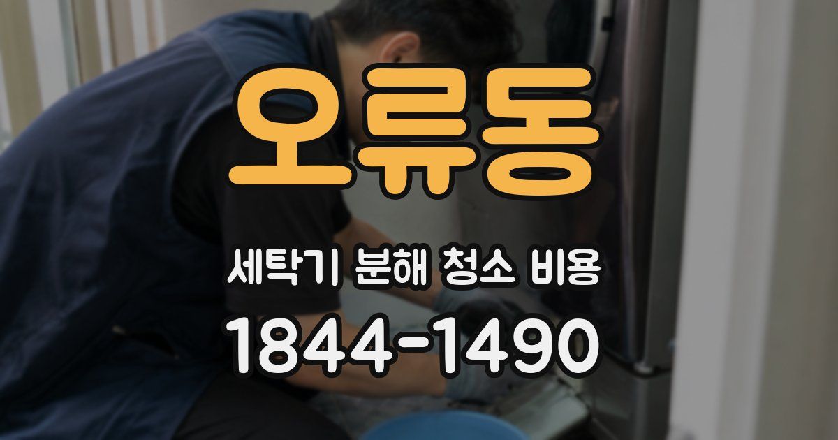 오류동 세탁기 분해 청소 비용