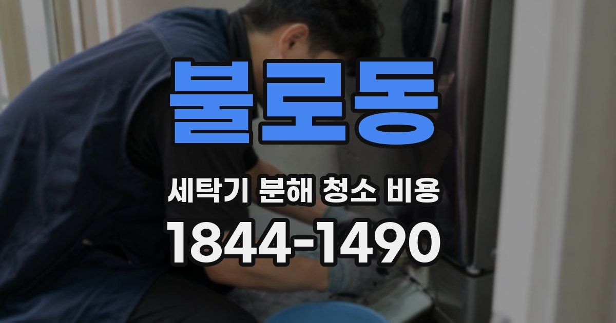 불로동 세탁기 분해 청소 비용