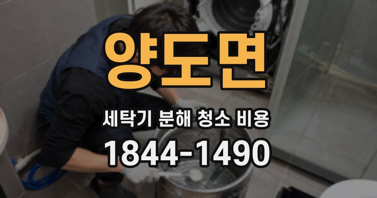 양도면 세탁기 분해 청소 비용