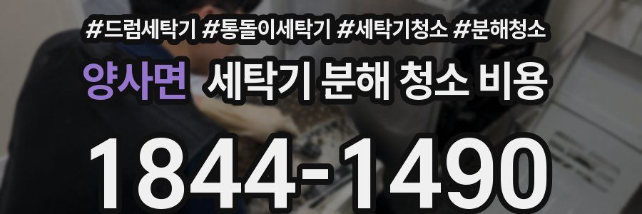 양사면 세탁기 분해 청소 비용