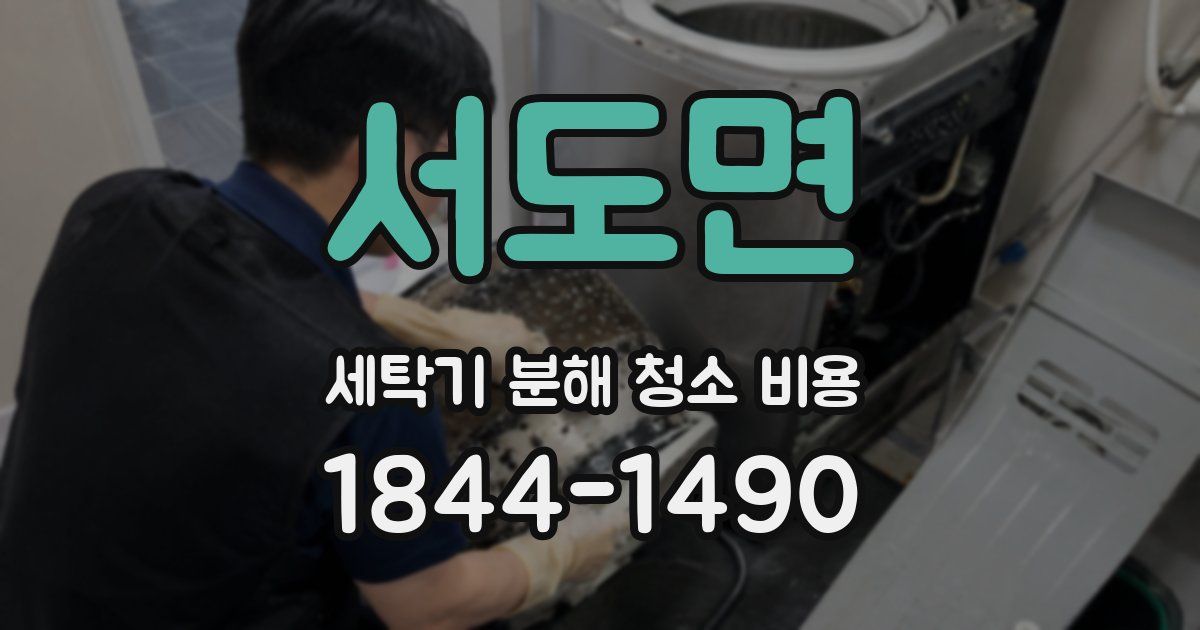 서도면 세탁기 분해 청소 비용