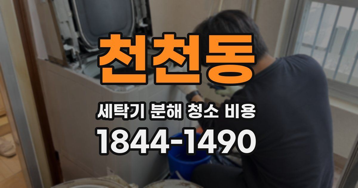 천천동 세탁기 분해 청소 비용