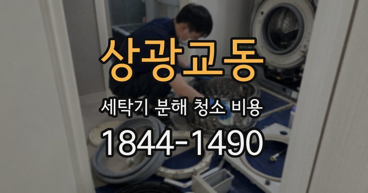 상광교동 세탁기 분해 청소 비용