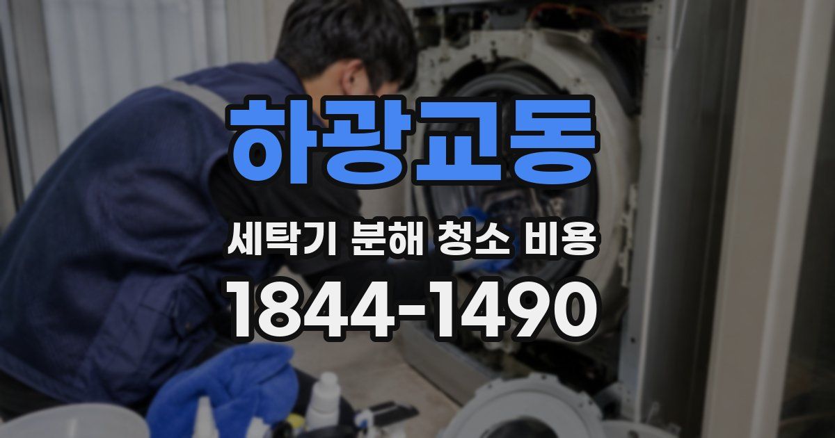 하광교동 세탁기 분해 청소 비용