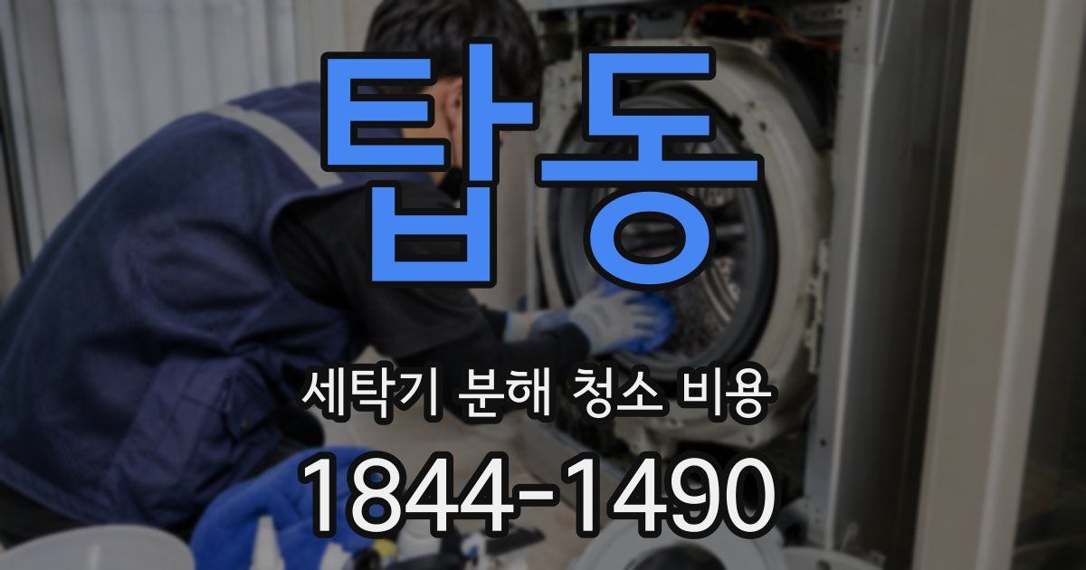 탑동 세탁기 분해 청소 비용