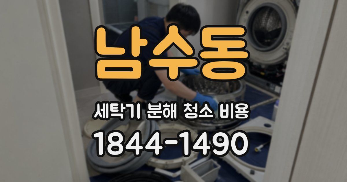 남수동 세탁기 분해 청소 비용