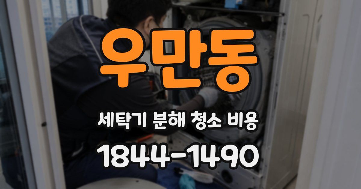 우만동 세탁기 분해 청소 비용
