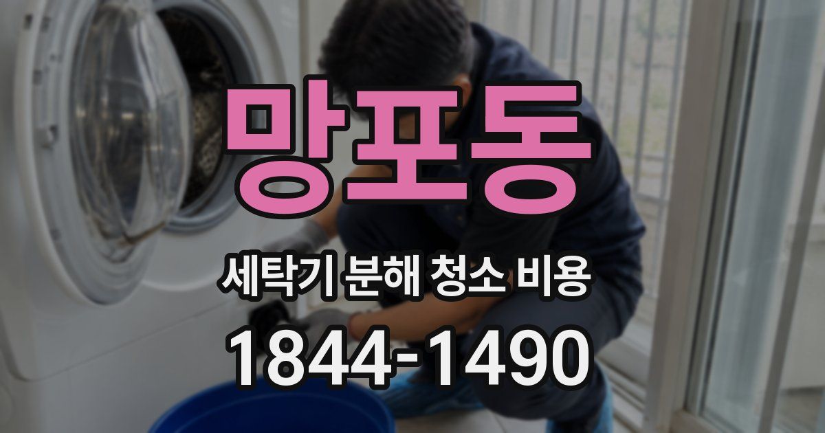 망포동 세탁기 분해 청소 비용