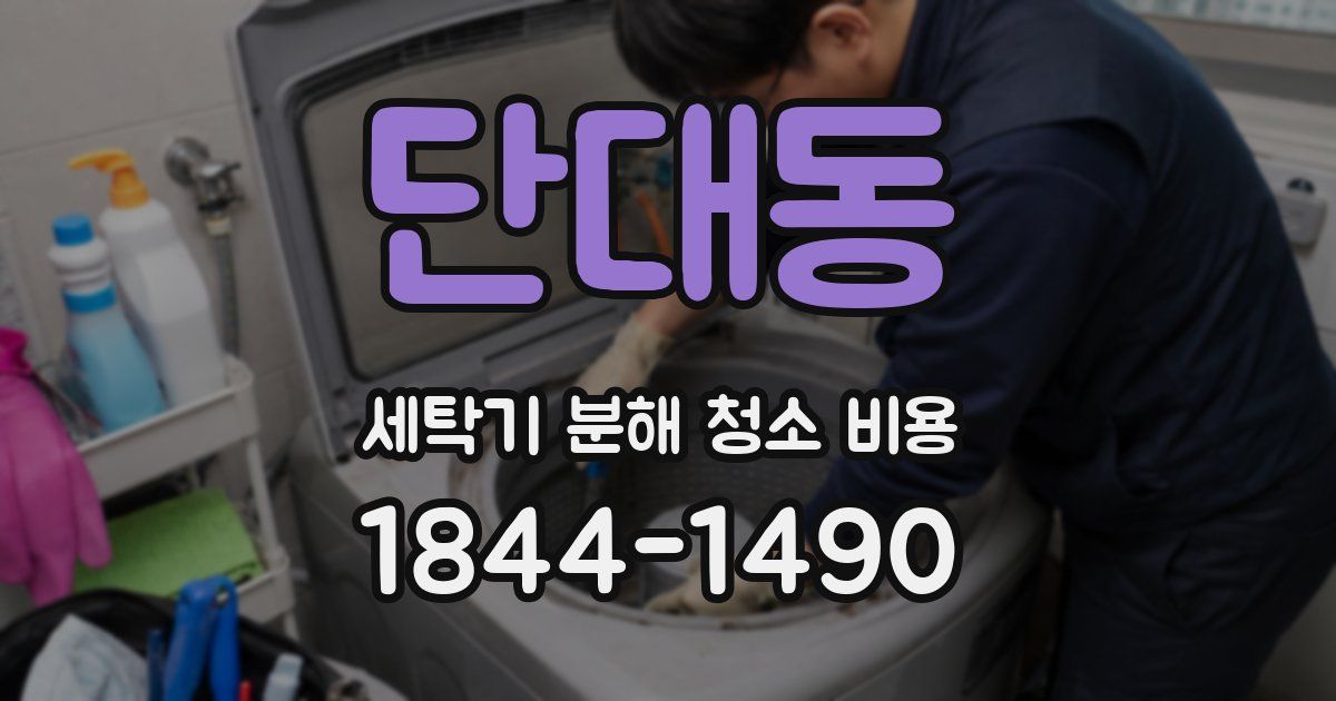 단대동 세탁기 분해 청소 비용