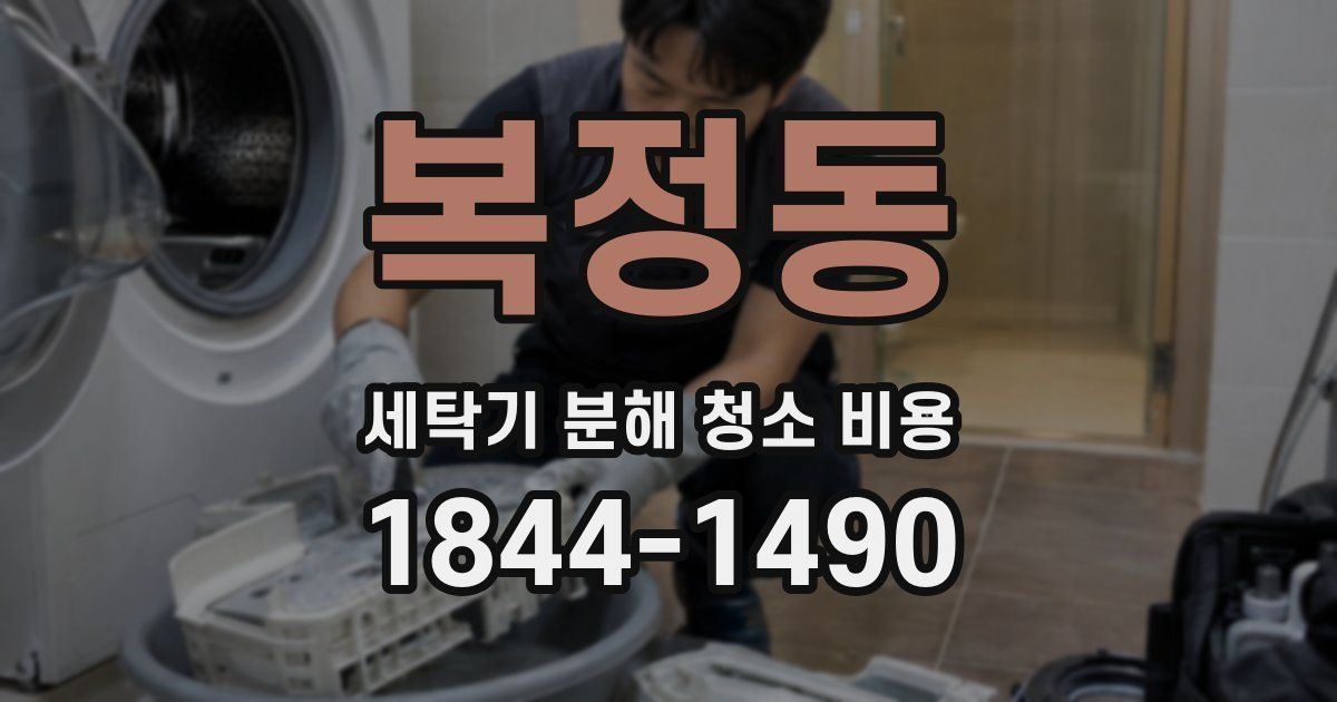 복정동 세탁기 분해 청소 비용