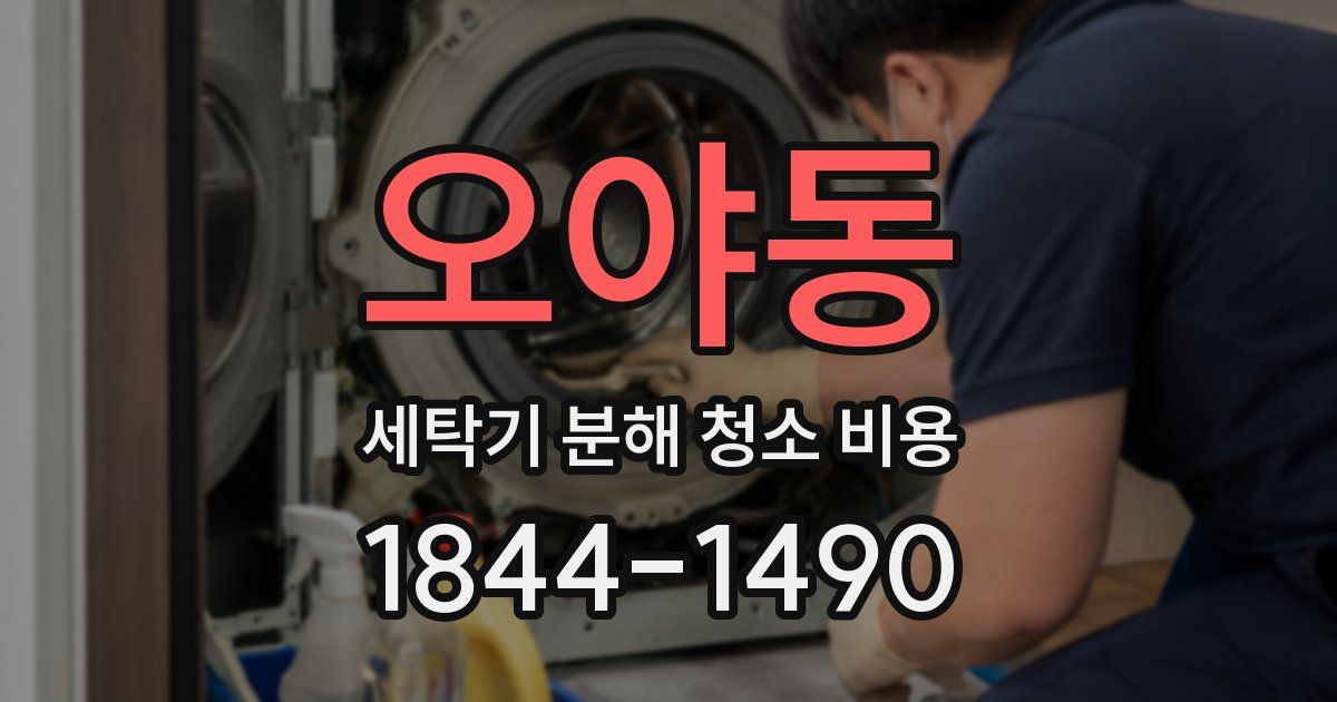 오야동 세탁기 분해 청소 비용