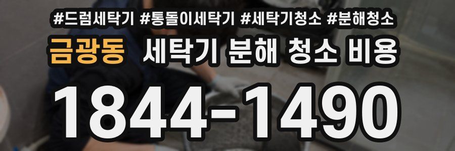 금광동 세탁기 분해 청소 비용