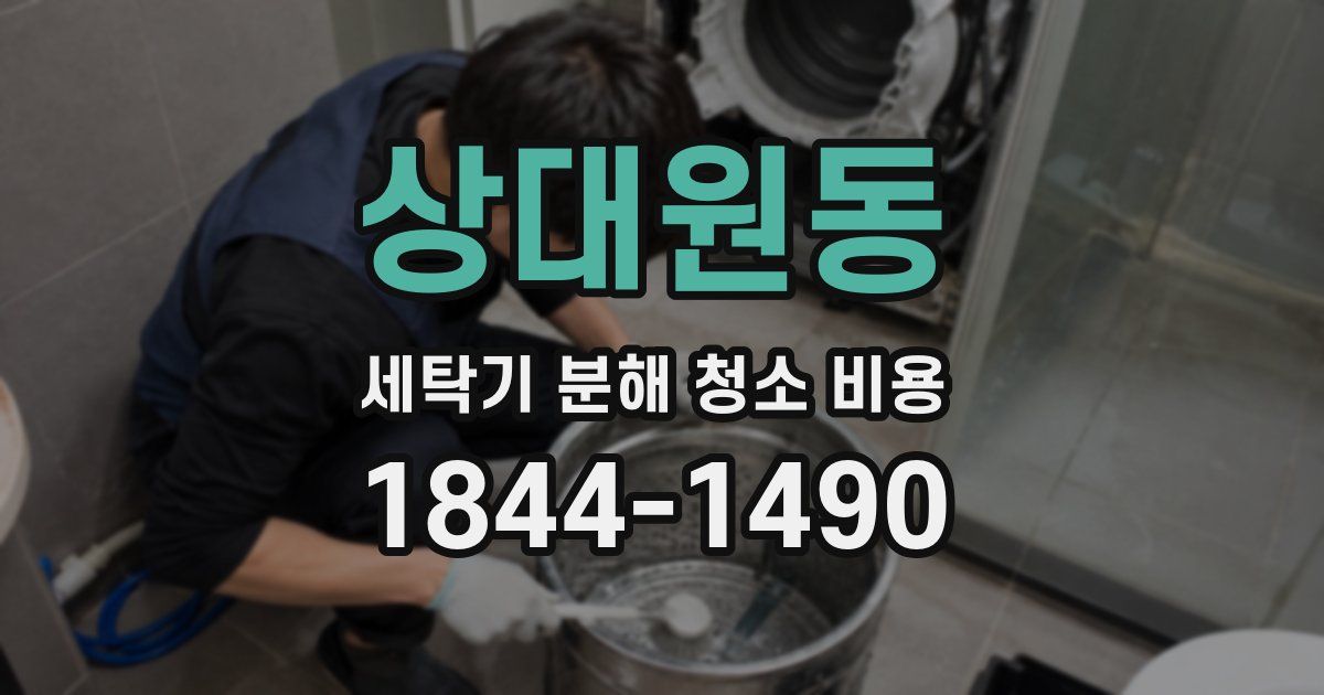 상대원동 세탁기 분해 청소 비용