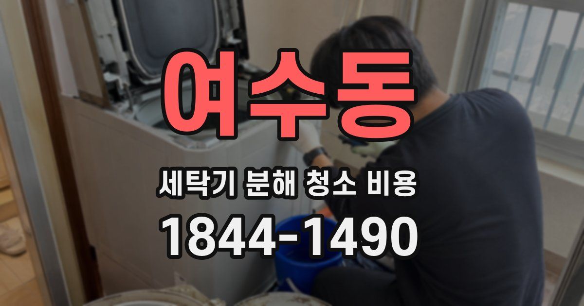 여수동 세탁기 분해 청소 비용