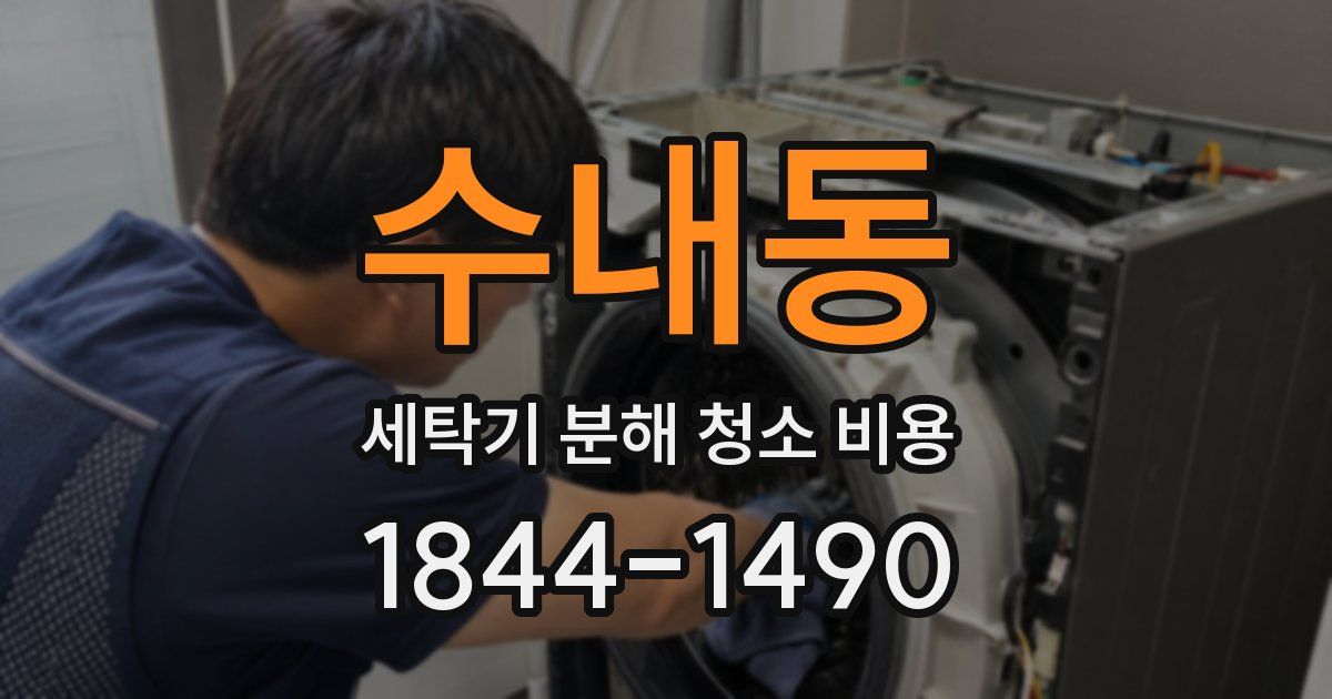 수내동 세탁기 분해 청소 비용