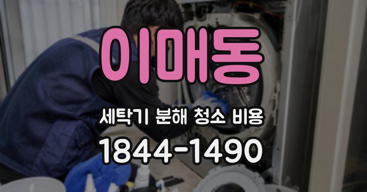 이매동 세탁기 분해 청소 비용