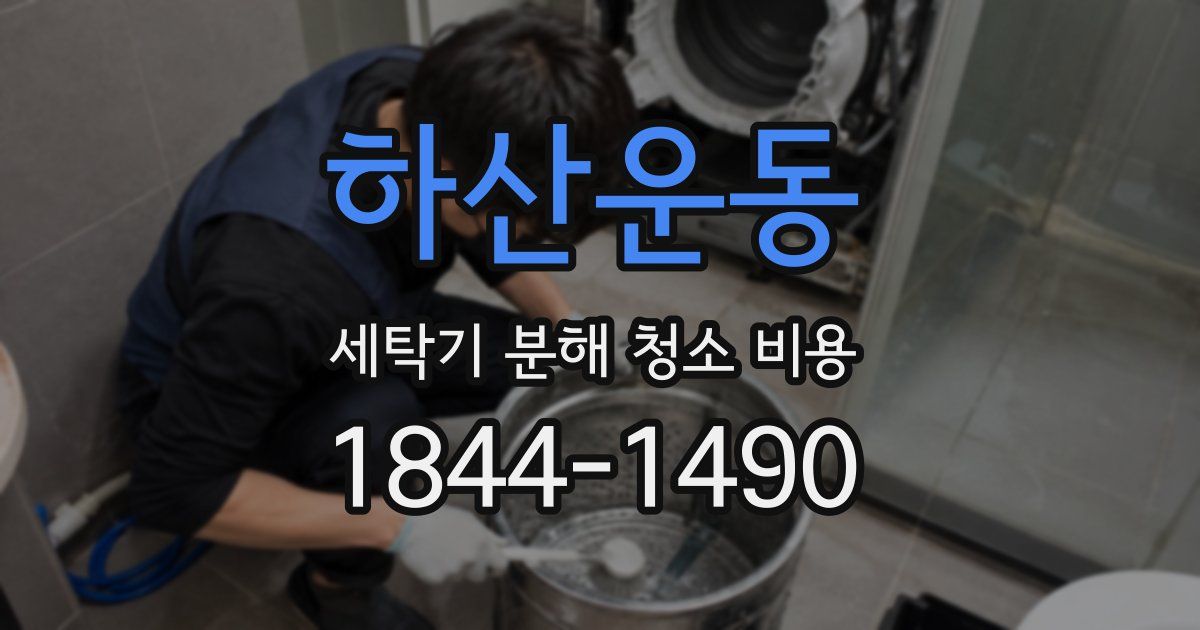 하산운동 세탁기 분해 청소 비용