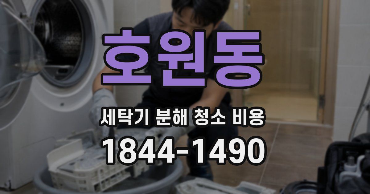 호원동 세탁기 분해 청소 비용