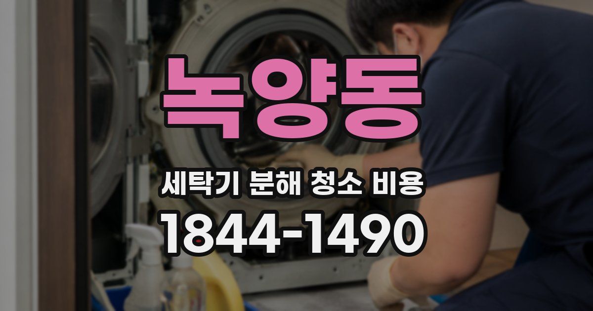 녹양동 세탁기 분해 청소 비용