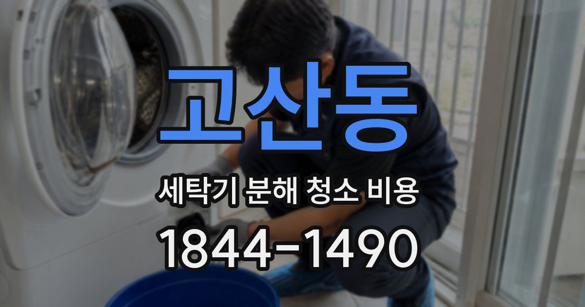 고산동 세탁기 분해 청소 비용
