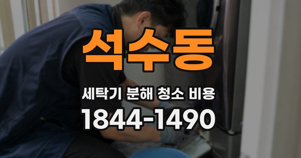 석수동 세탁기 분해 청소 비용
