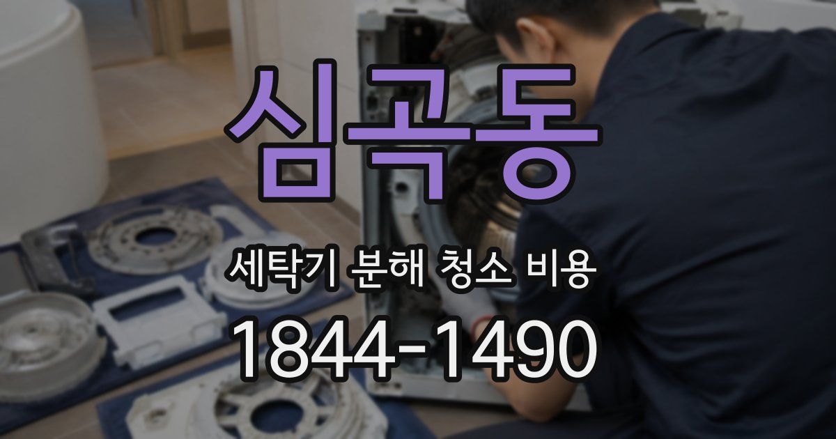 심곡동 세탁기 분해 청소 비용