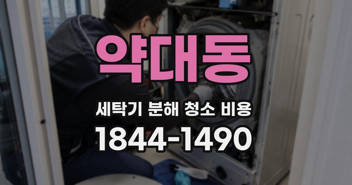 약대동 세탁기 분해 청소 비용