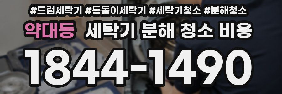 약대동 세탁기 분해 청소 비용