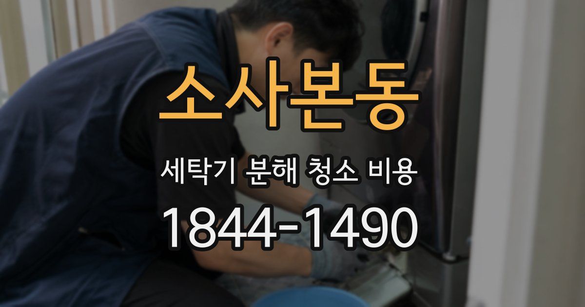 소사본동 세탁기 분해 청소 비용