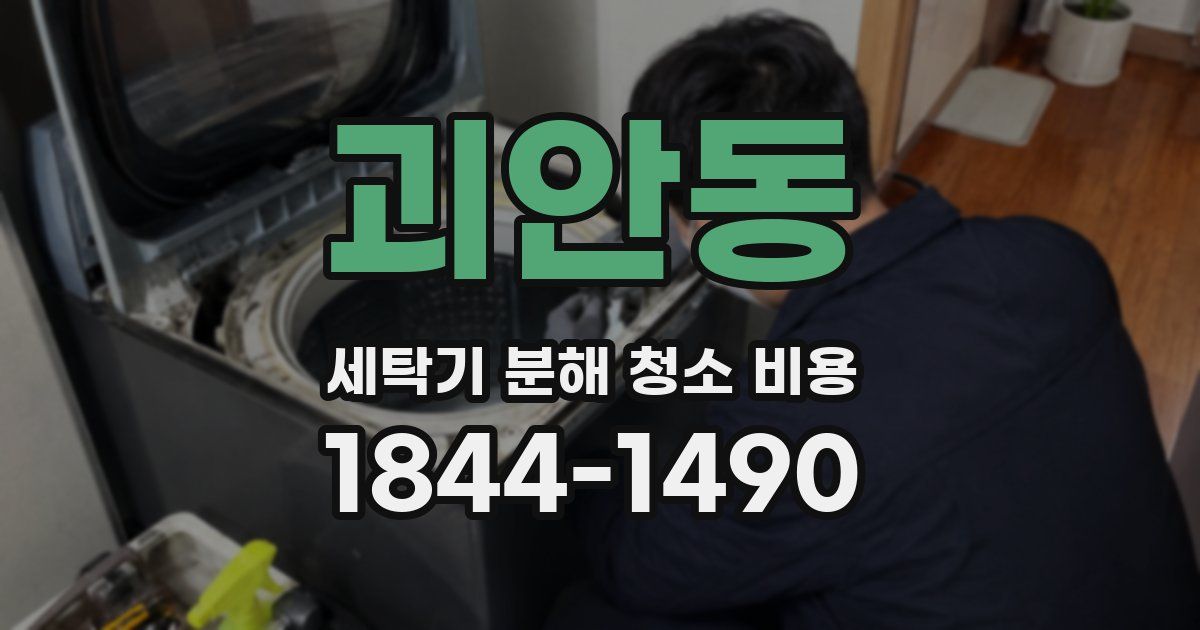 괴안동 세탁기 분해 청소 비용