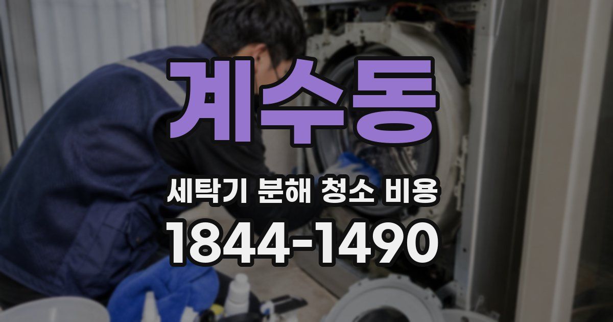 계수동 세탁기 분해 청소 비용