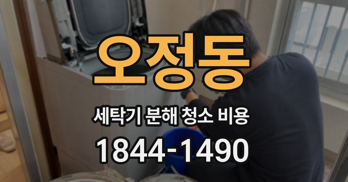 오정동 세탁기 분해 청소 비용