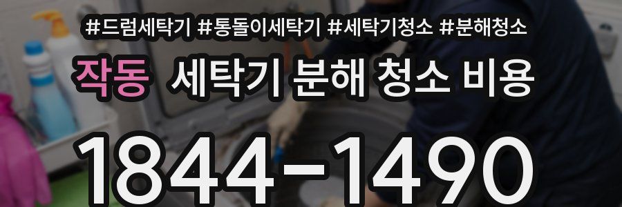작동 세탁기 분해 청소 비용