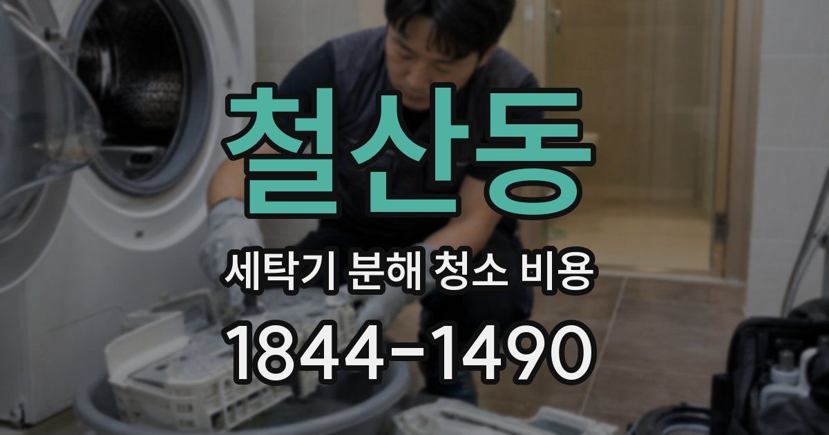 철산동 세탁기 분해 청소 비용