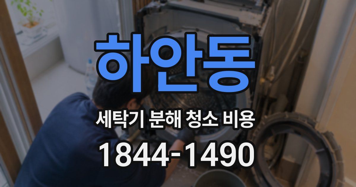 하안동 세탁기 분해 청소 비용