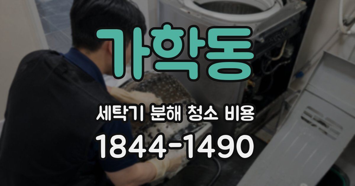 가학동 세탁기 분해 청소 비용