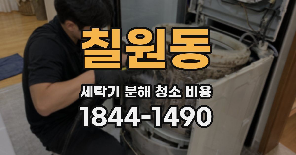 칠원동 세탁기 분해 청소 비용