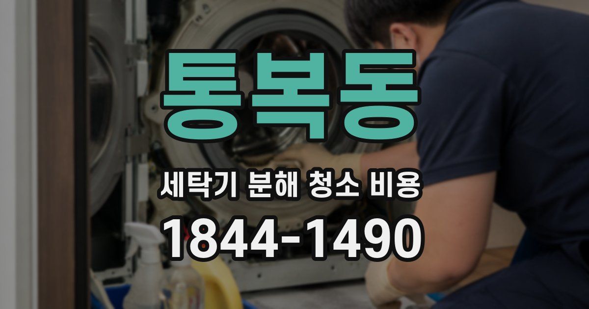 통복동 세탁기 분해 청소 비용