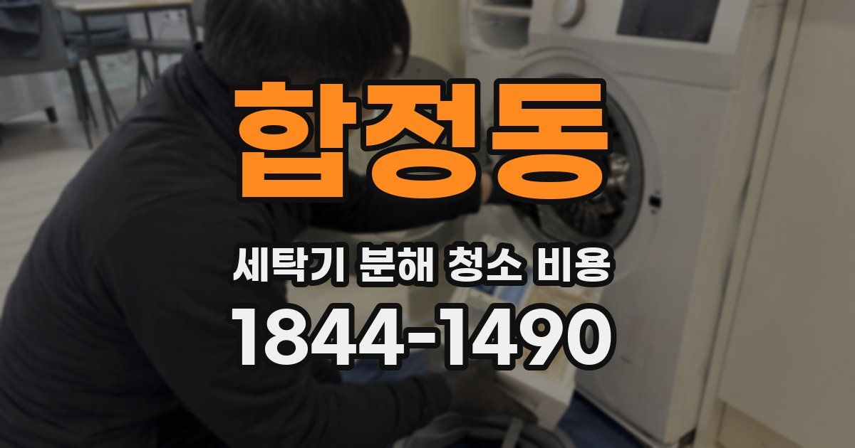 합정동 세탁기 분해 청소 비용