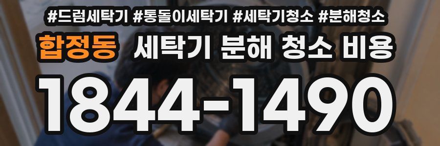 합정동 세탁기 분해 청소 비용