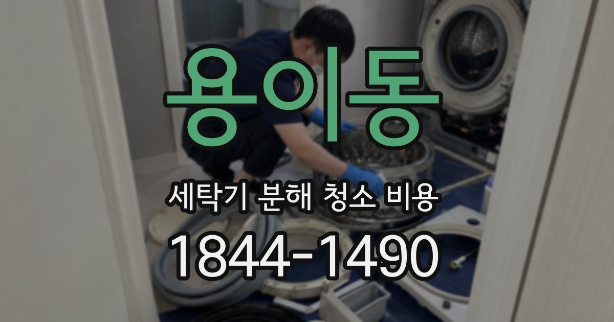 용이동 세탁기 분해 청소 비용