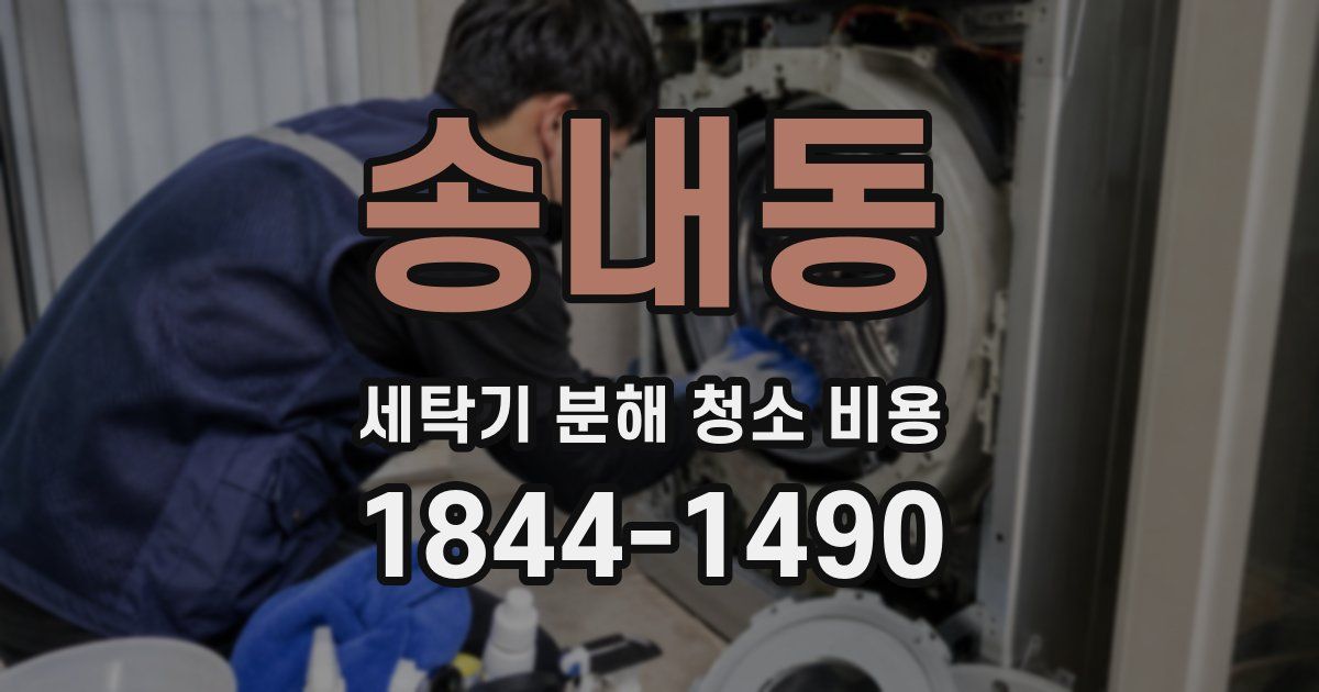 송내동 세탁기 분해 청소 비용