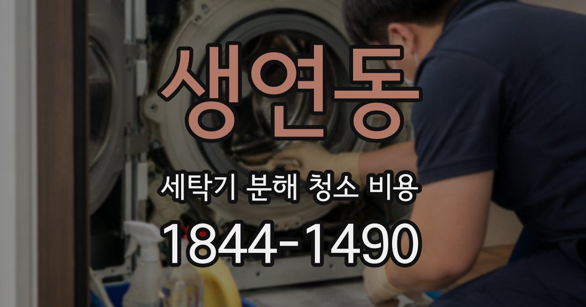 생연동 세탁기 분해 청소 비용