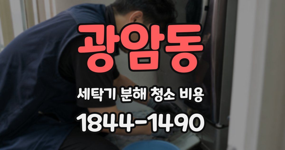 광암동 세탁기 분해 청소 비용