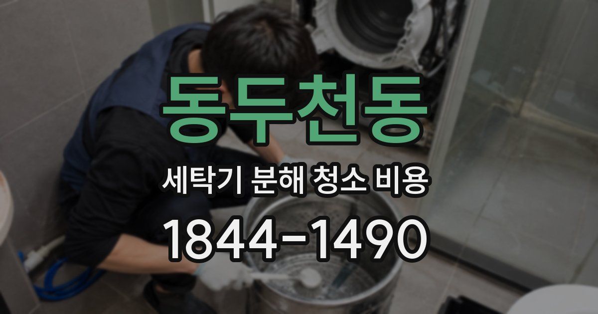 동두천동 세탁기 분해 청소 비용